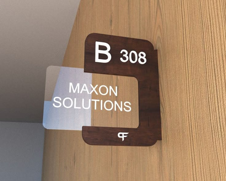 Personalized Custom Nameplate | Modern Door Sign