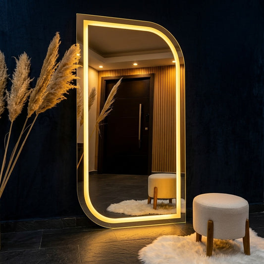 Stylish LED Mirror with Touch Sensor Single & Double Light