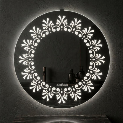 Luxury Round LED Mirror - Dimmable Double Glow