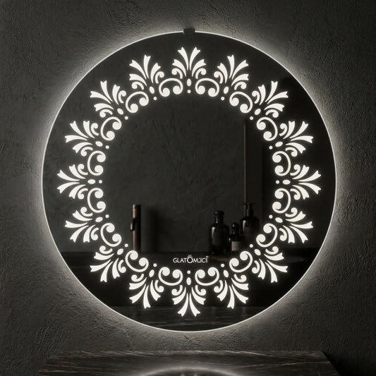 Luxury Round LED Mirror - Dimmable Double Glow