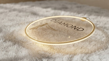 Custom Acrylic Business Logo Sign | With LED & Without LED