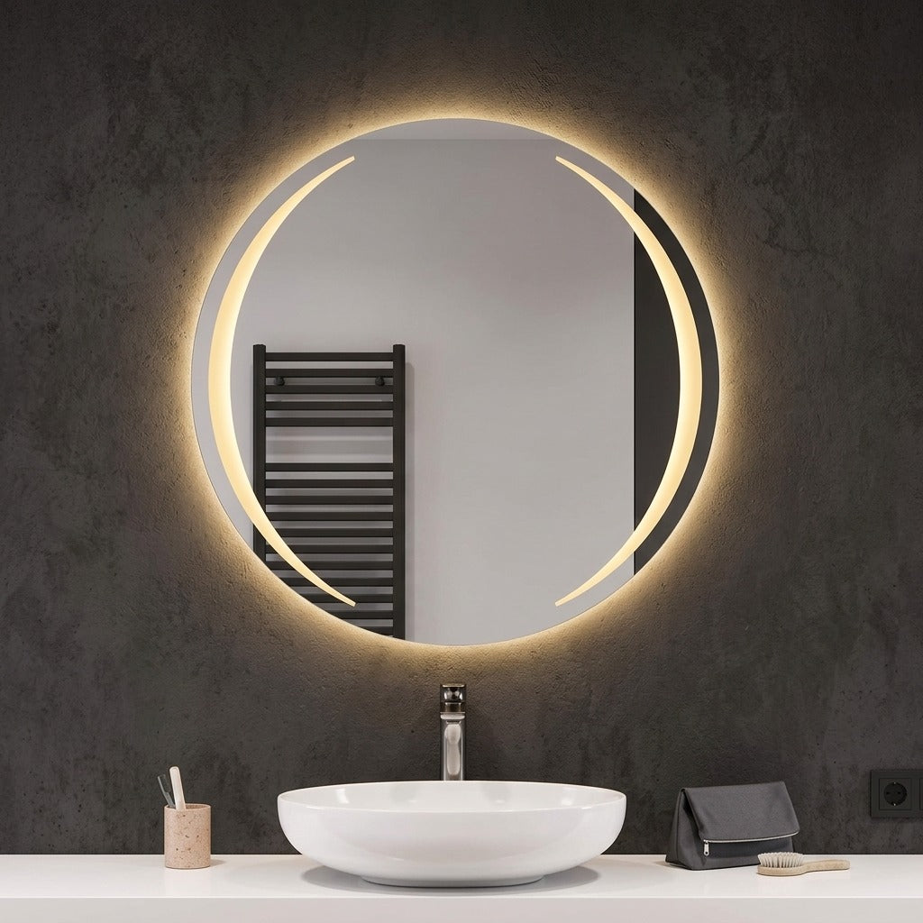Round LED Dressing Mirror - Touch Sensor