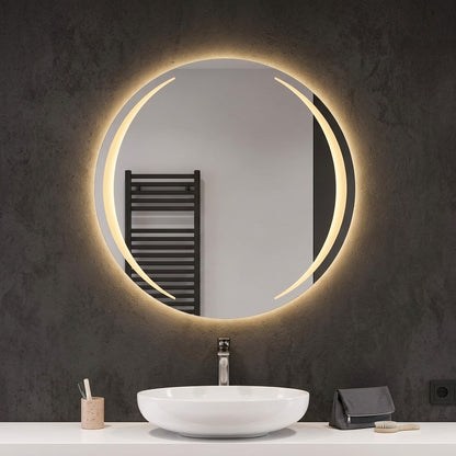 Round LED Dressing Mirror - Touch Sensor