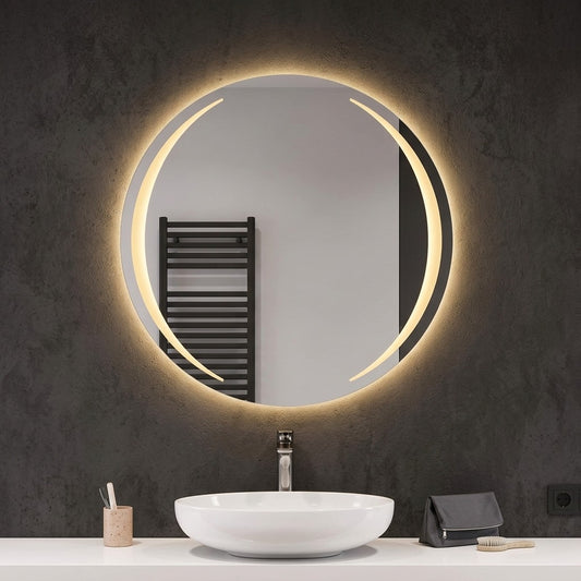 Round LED Dressing Mirror - Touch Sensor