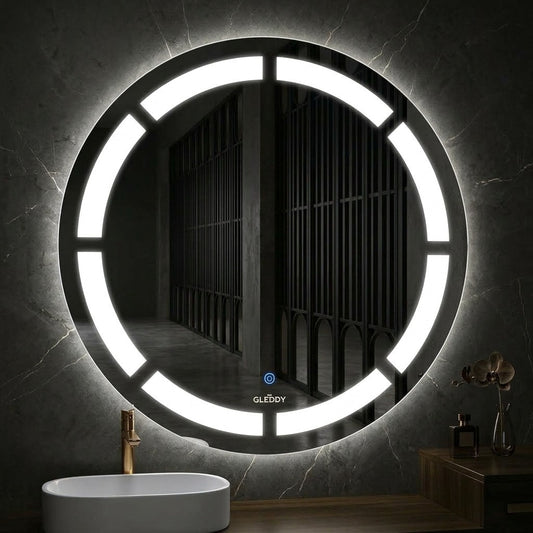 Premium Round LED Mirror - Double Light  Glow
