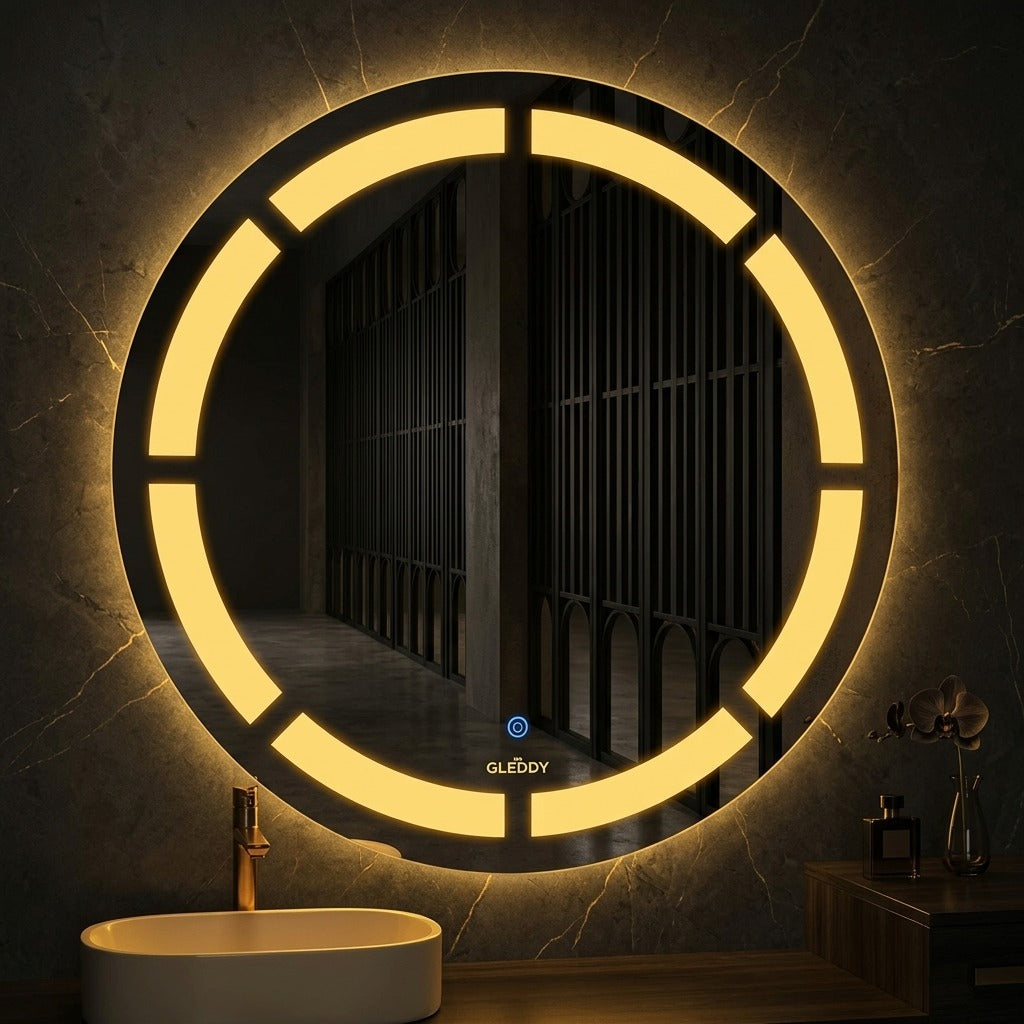 Premium Round LED Mirror - Double Light  Glow