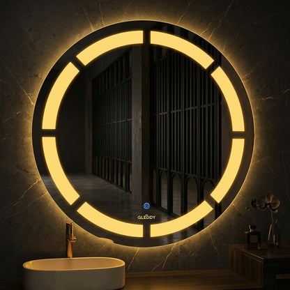 Premium Round LED Mirror - Double Light  Glow