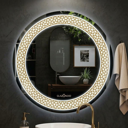 Round LED Wall Mirror -  Double LED Glow