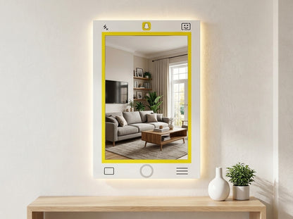 Social Media LED Mirror Frame – Instagram, Facebook, TikTok, YouTube & Snapchat