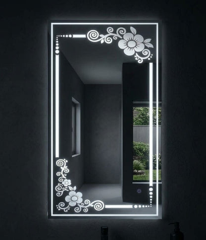 LED Wall Mirror – Double LED Dimmable | Warm White Touch Sensor Dressing Mirror