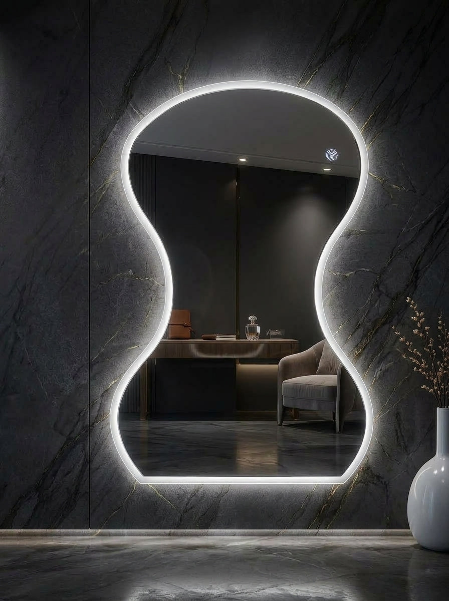 LED Wall Mirror – Double LED Dimmable | Warm White Touch Sensor Rectangular Mirror