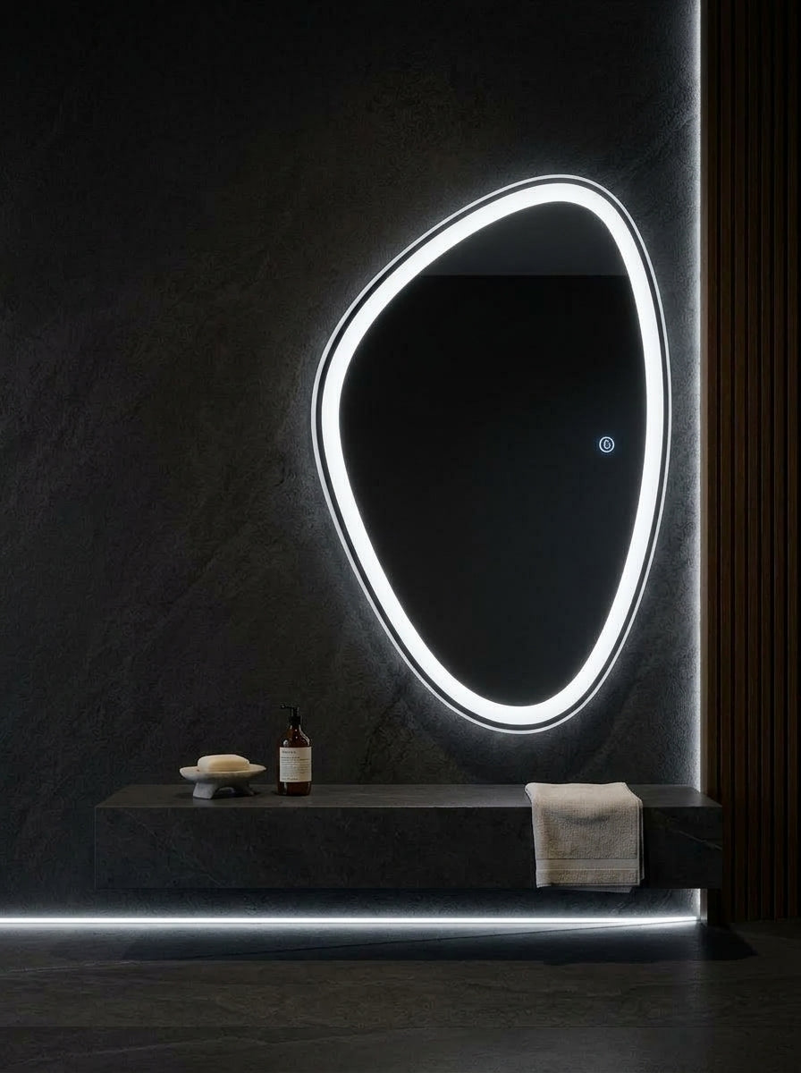 LED Wall Mirror – Double LED Dimmable | Warm White Touch Sensor Rectangular Mirror