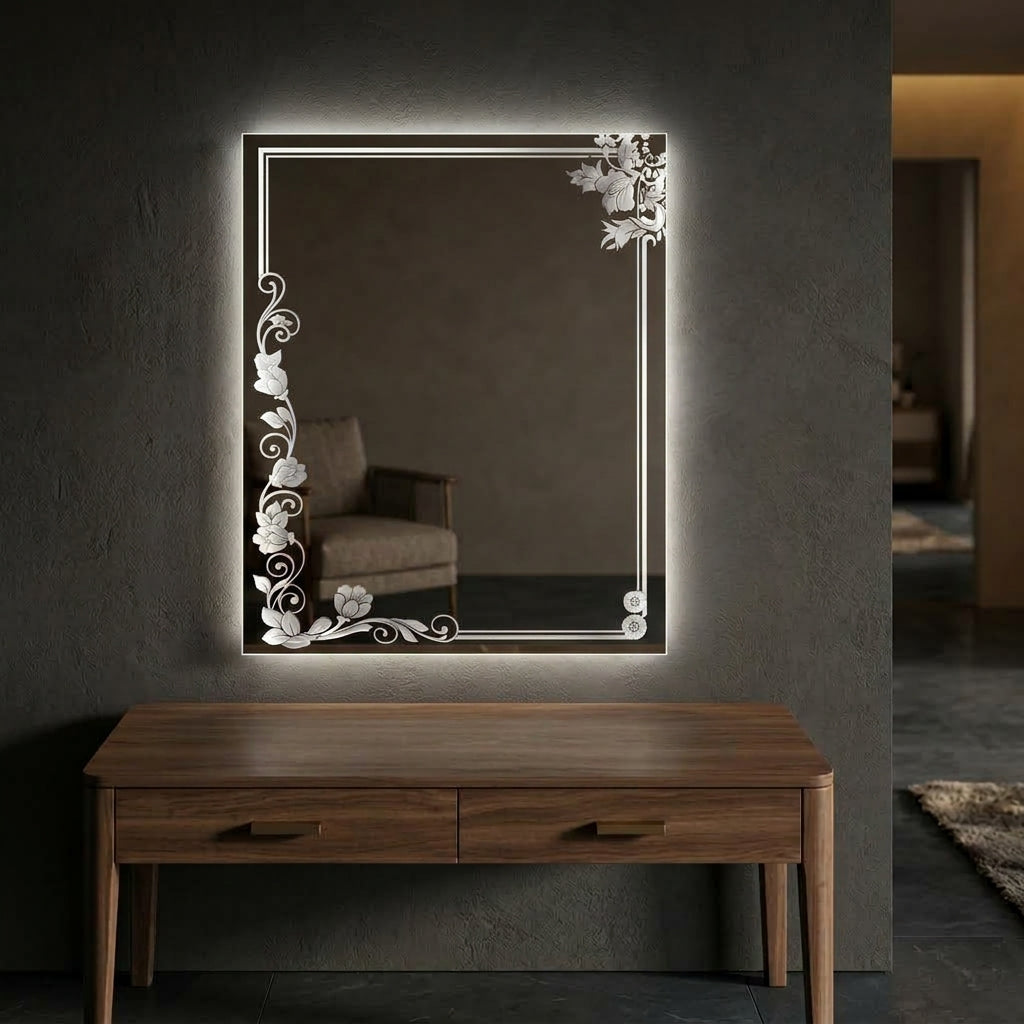 Elegant Square LED Mirror