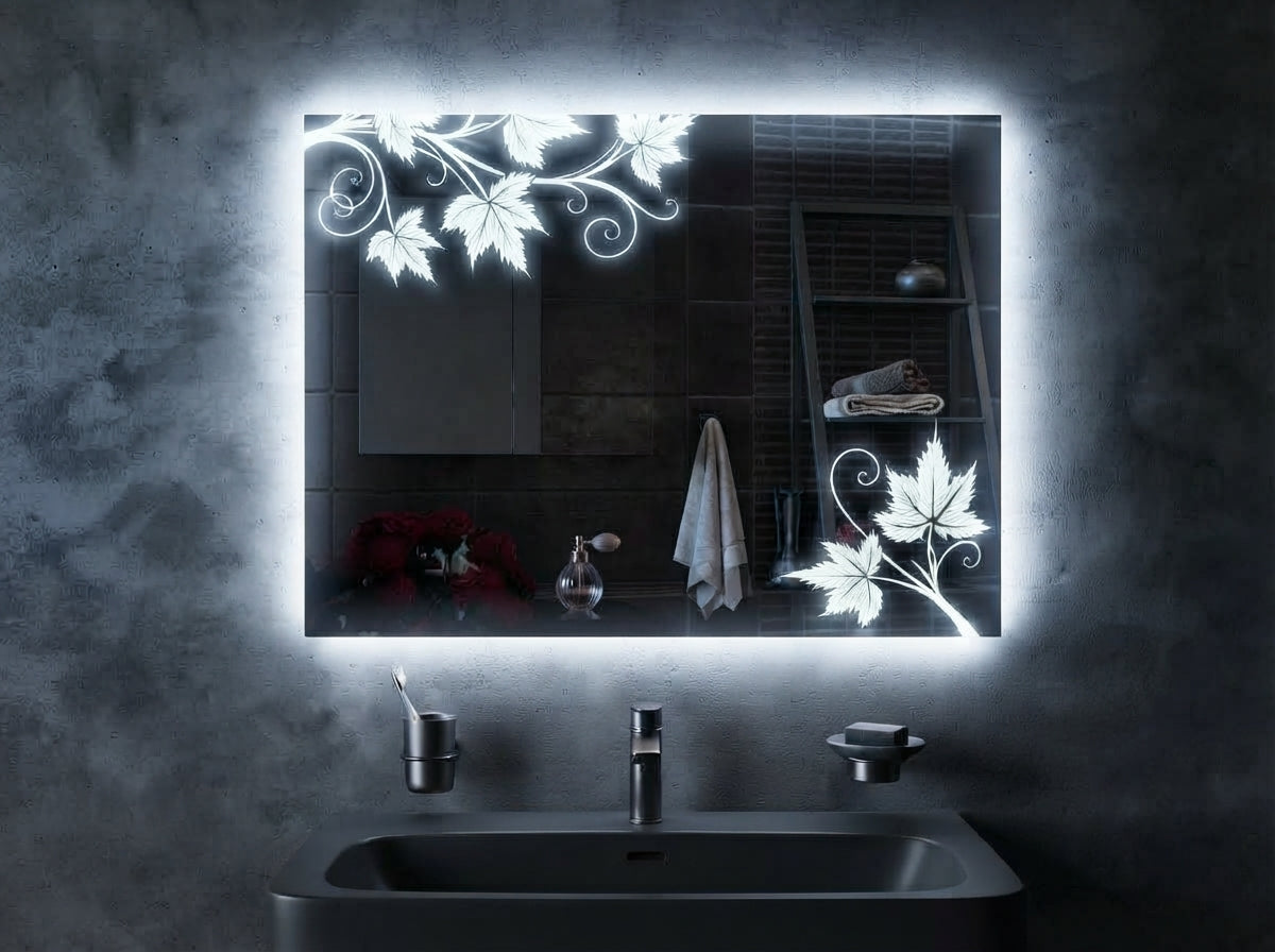 Luxury LED Touch Sensor Mirror – Dimmable Single & Double Light