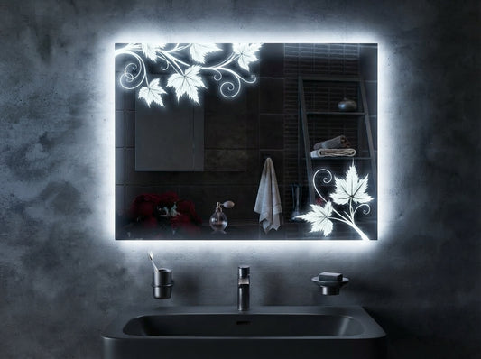 Luxury LED Touch Sensor Mirror – Dimmable Single & Double Light