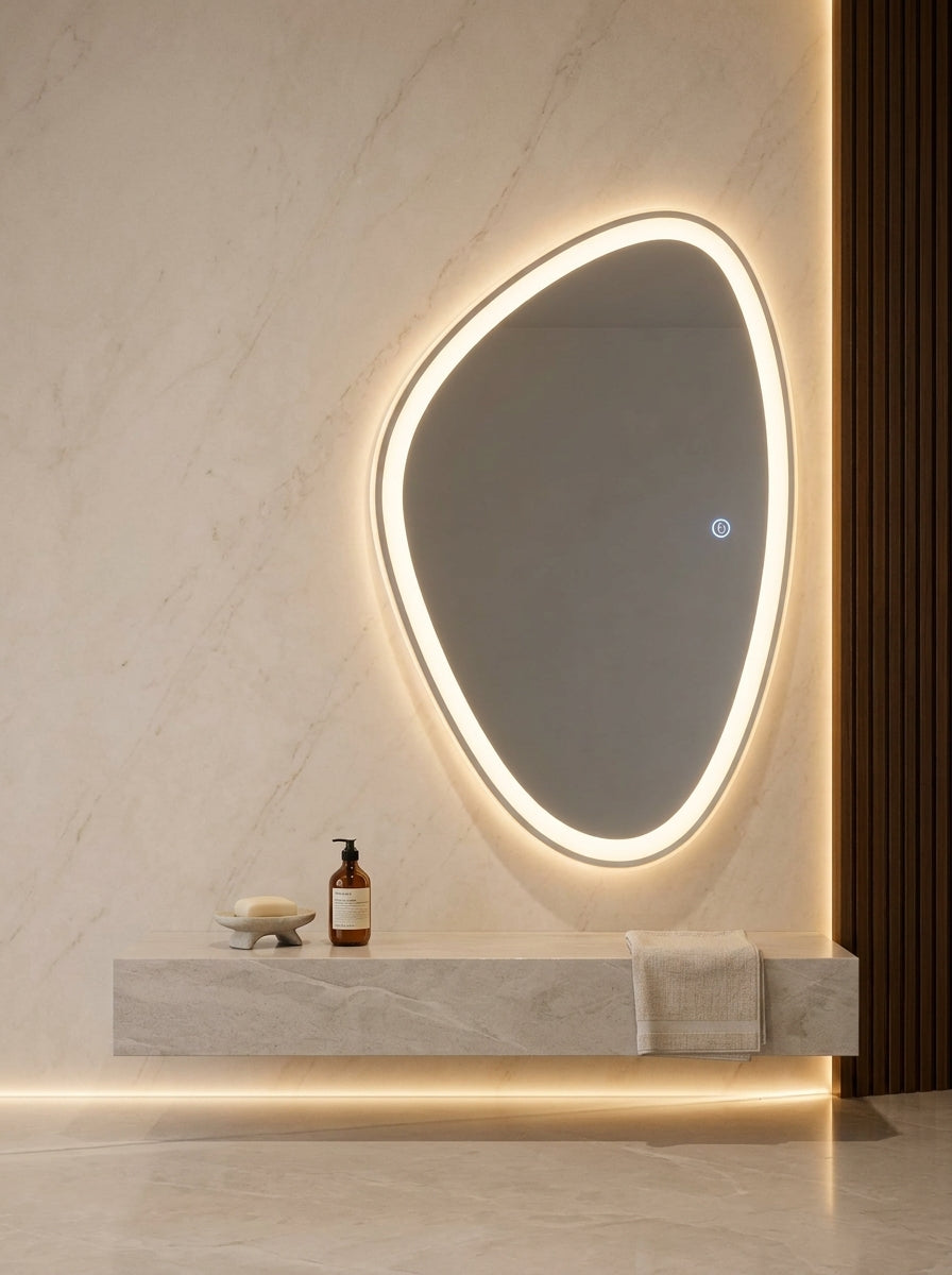 LED Wall Mirror – Double LED Dimmable | Warm White Touch Sensor Rectangular Mirror
