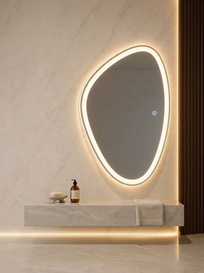 LED Wall Mirror – Double LED Dimmable | Warm White Touch Sensor Rectangular Mirror