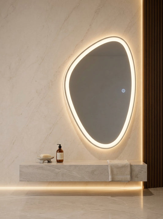 LED Wall Mirror – Double LED Dimmable | Warm White Touch Sensor Rectangular Mirror