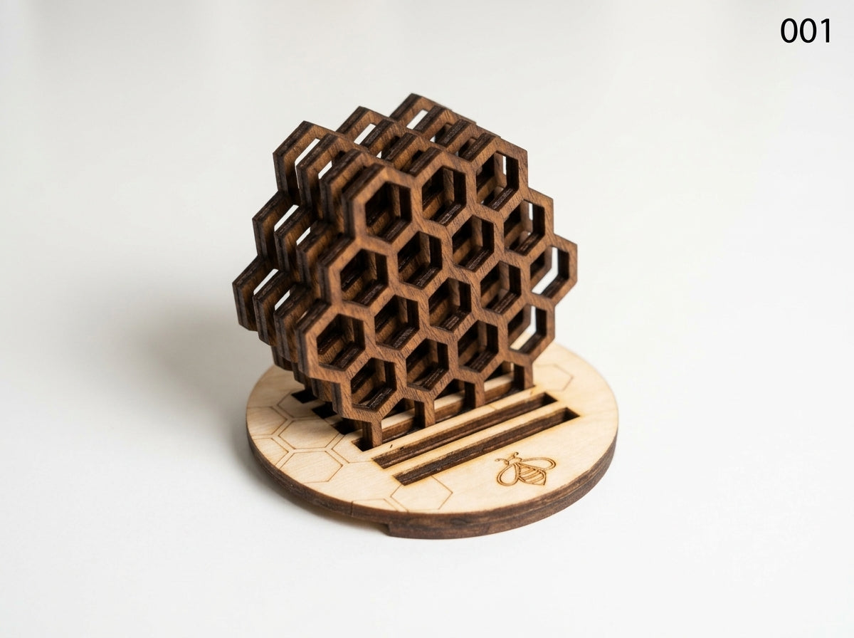 Beautiful Textured Laser Cut Tea Coffee and Glass Coaster / Mat Set of for Kitchen Home and Office - Wooden Coaster