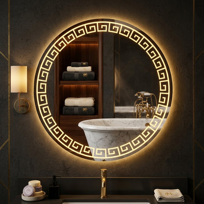 Luxury Round LED Mirror  - Touch Sensor & Dimmable