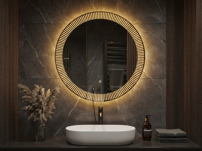 LED Wall Mirror – Dimmable Double Light  Round Mirror