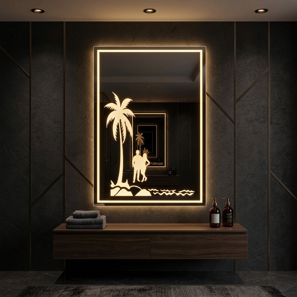 ✨ Touch LED Wall Mirror – Smart & Stylish ✨