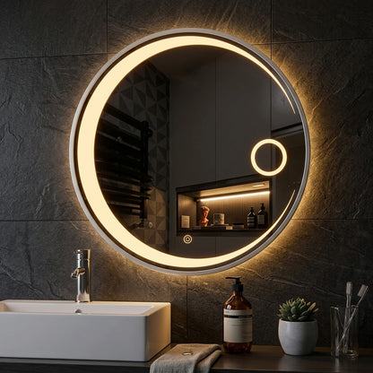 LED Wall Round  Mirror – Double LED Dimmable