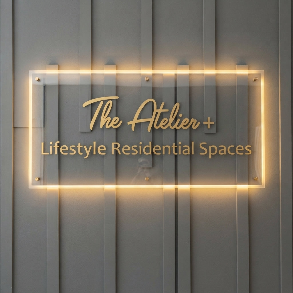 Custom Acrylic Business Logo Sign | With LED & Without LED