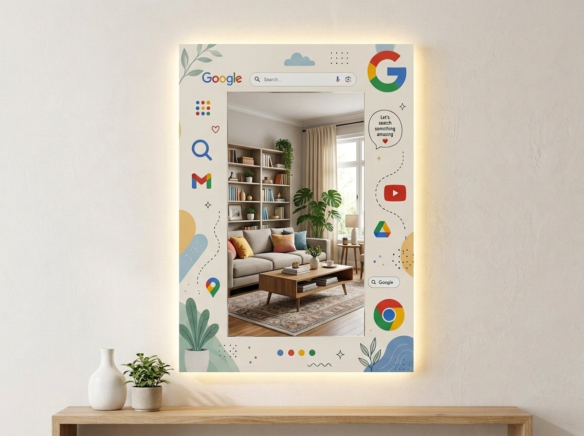 Social Media LED Mirror Frame – Instagram, Facebook, TikTok, YouTube & Snapchat