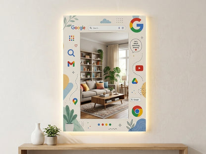 Social Media LED Mirror Frame – Instagram, Facebook, TikTok, YouTube & Snapchat