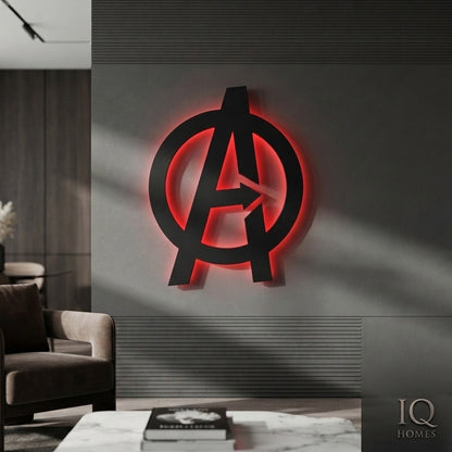 🦸 Avengers Logo LED Light-Up Wall Decoration Premium Edition