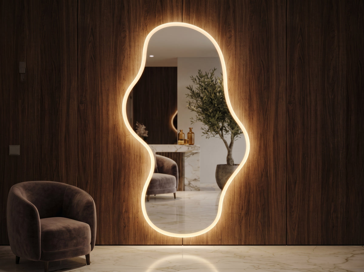 LED Wall Mirror  – Smart & Stylish Irregular Oval