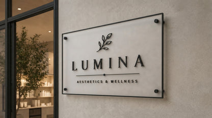 Custom Acrylic Business Logo Sign | With LED & Without LED