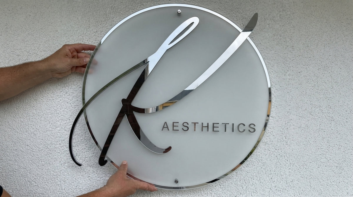 Custom  Acrylic Business Logo Sign | With LED & Without LED