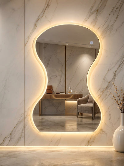 LED Wall Mirror – Double LED Dimmable | Warm White Touch Sensor Rectangular Mirror