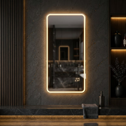 LED Wall Mirror – Double LED Dimmable | Warm White Touch Sensor Rectangular Mirror