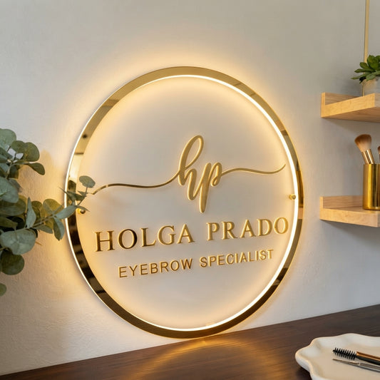 Custom Acrylic Business Logo Sign | With LED & Without LED