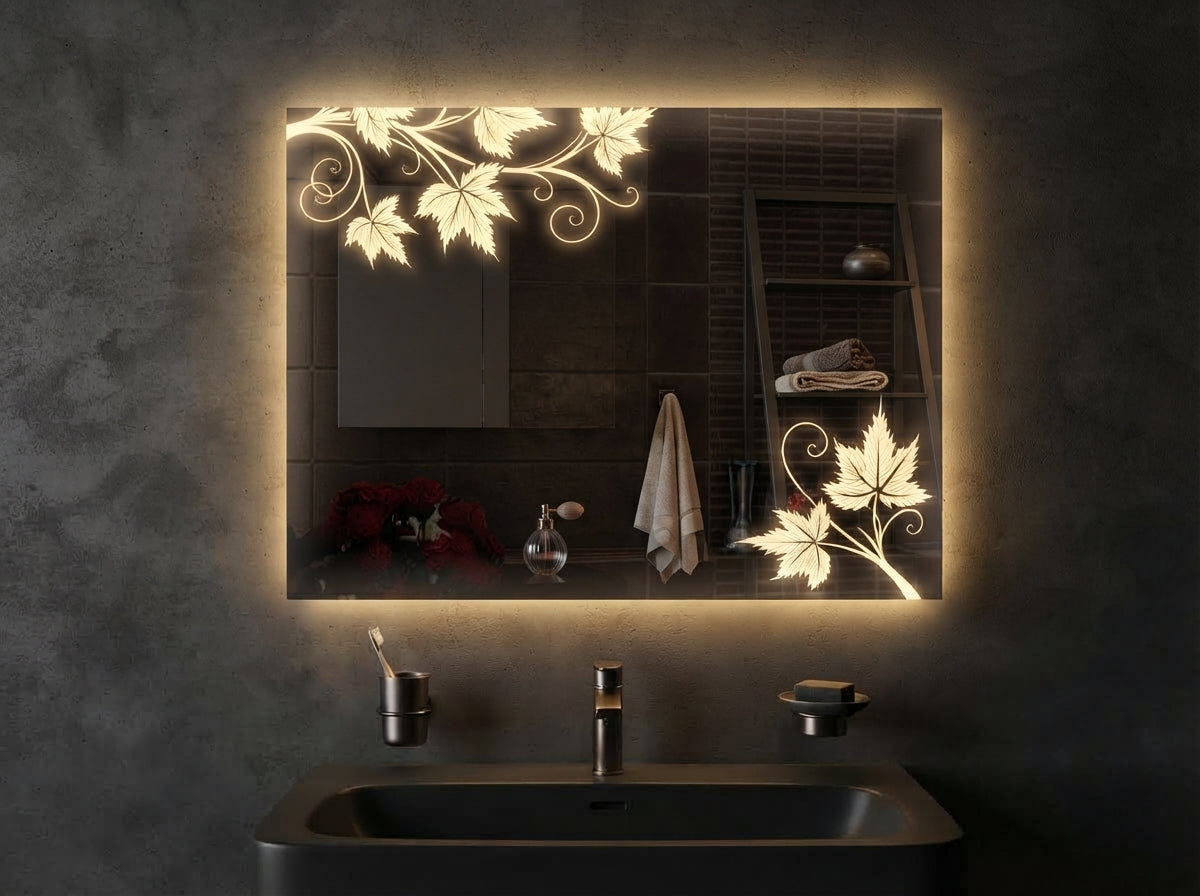Luxury LED Touch Sensor Mirror – Dimmable Single & Double Light
