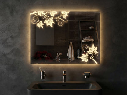 Luxury LED Touch Sensor Mirror – Dimmable Single & Double Light