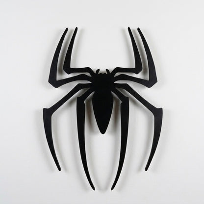 🕷️ Black Spider Logo LED Light-Up Wall Decoration