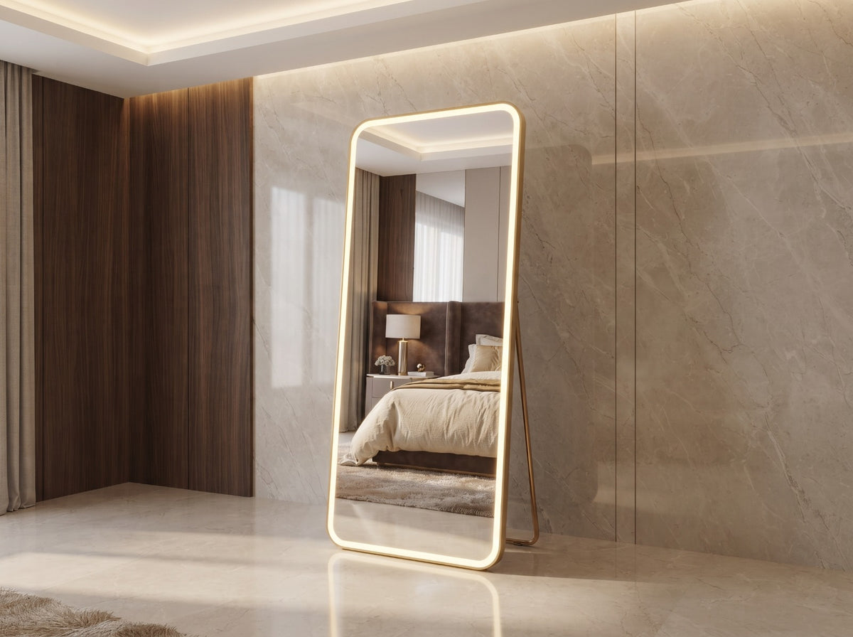 2x6 Full Length LED Standing Mirror – LED | Warm White Floor Mirror