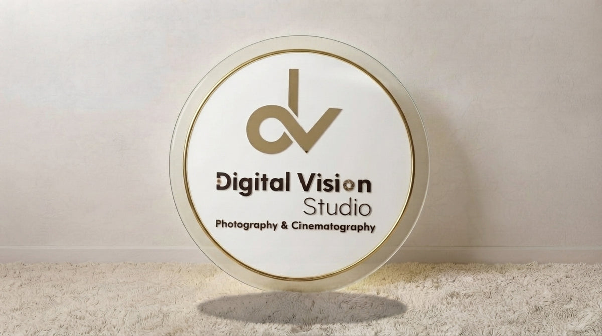 Custom  Acrylic Business Logo Sign | With LED & Without LED