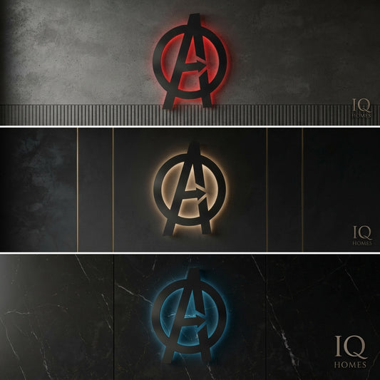 🦸 Avengers Logo LED Light-Up Wall Decoration Premium Edition