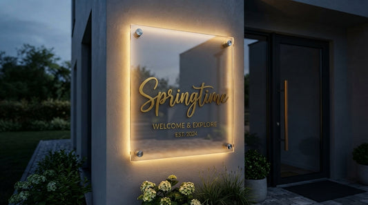 Custom Acrylic Business Logo Sign | With LED & Without LED