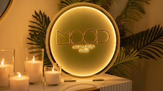 Custom  Acrylic Business Logo Sign | With LED & Without LED